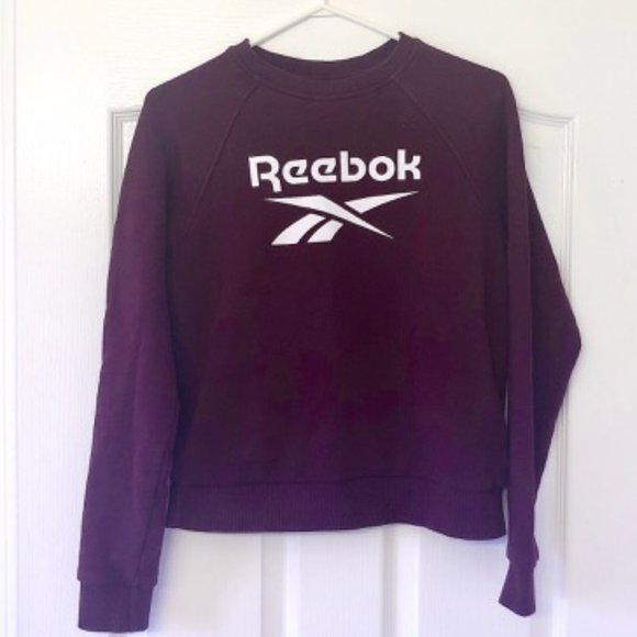NEW Reebok Burgundy Crewneck Sweater Top - Picture 3 of 7